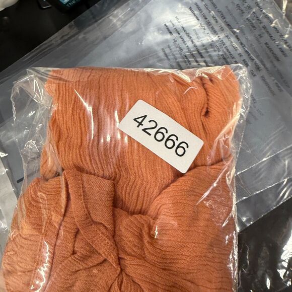 Sincerely Jules Jumpsuit Women XS Orange Geometric Strapless Straight Casual - Picture 7 of 7